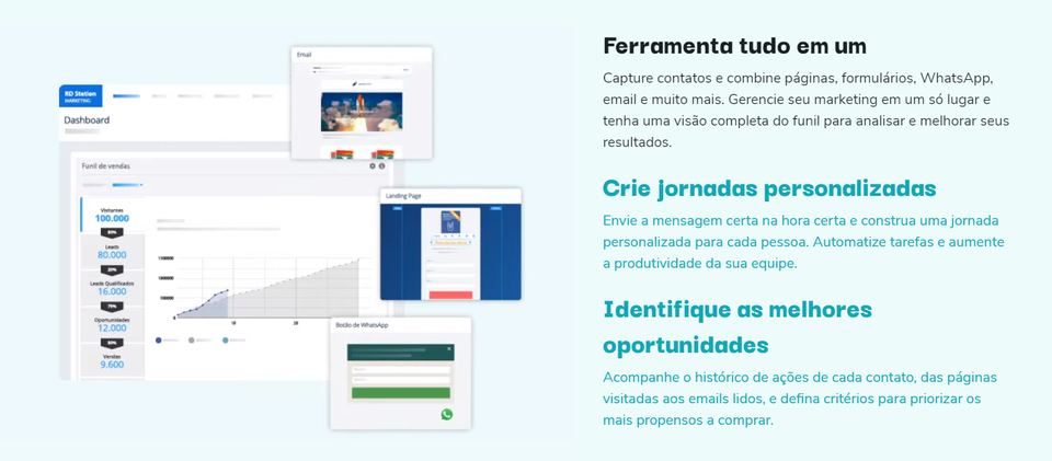 Captura de tela do site da RD Station.