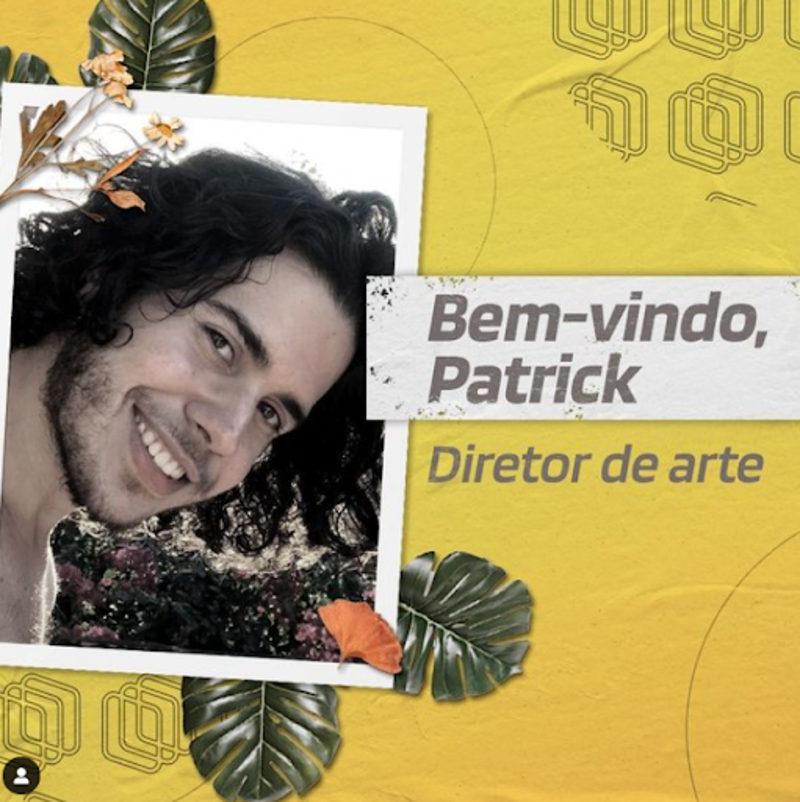 Post do Instagram da Cubo Amarelo, dando as boas vindas ao Patrick, novo DA.