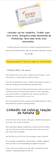 Newsletter da Cubo Amarelo